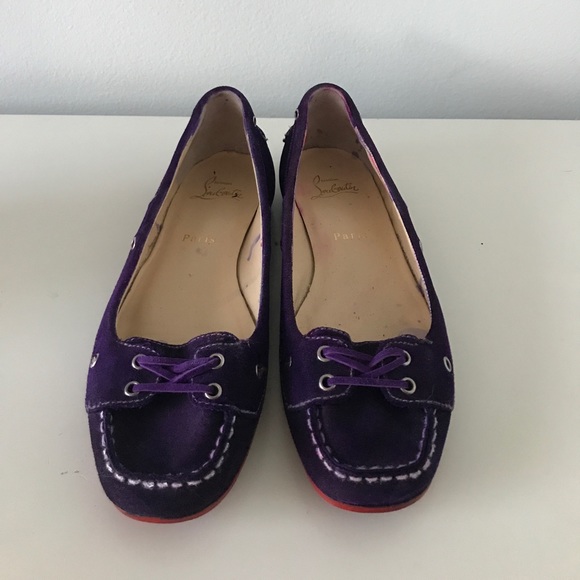 Christian Louboutin Shoes - FLASH SALE|Christian Louboutin Purple Suede Flats